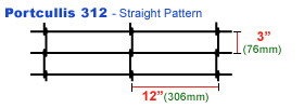 Portcullis 312 grille drawing